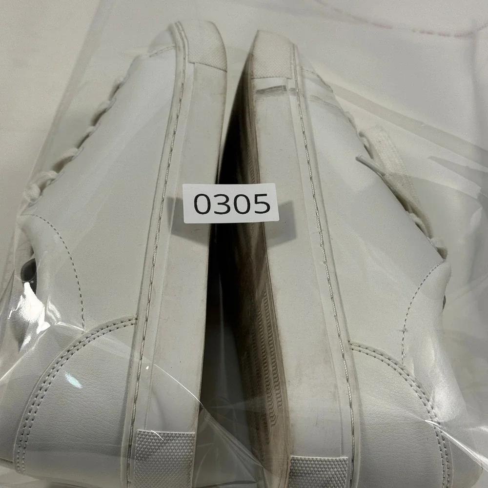 J.Crew White Leather Low Top Sneakers Women's size 7‎ Minimalist Lace-Up Shoes